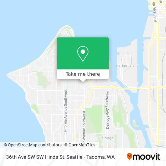 Mapa de 36th Ave SW SW Hinds St