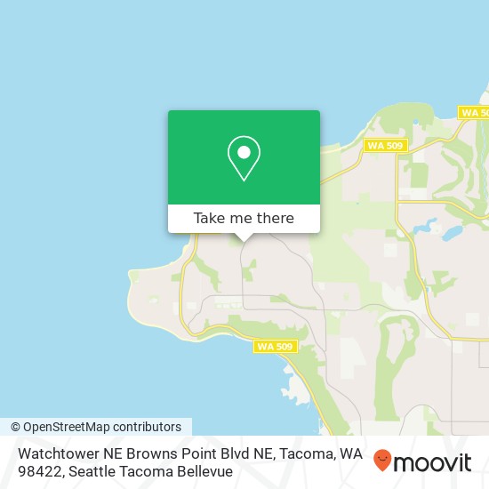 Watchtower NE Browns Point Blvd NE, Tacoma, WA 98422 map