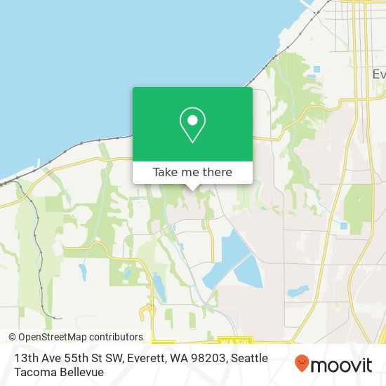 13th Ave 55th St SW, Everett, WA 98203 map