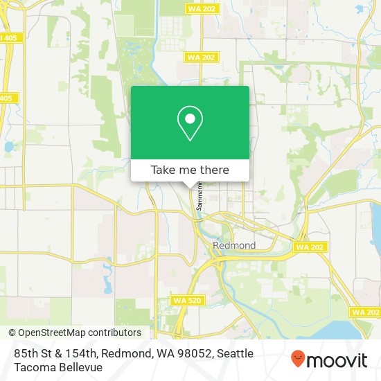 Mapa de 85th St & 154th, Redmond, WA 98052