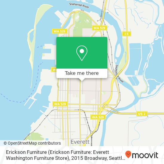 Erickson Furniture (Erickson Furniture: Everett Washington Furniture Store), 2015 Broadway map