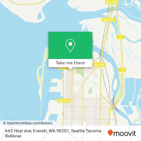 Mapa de 665 Hoyt Ave, Everett, WA 98201