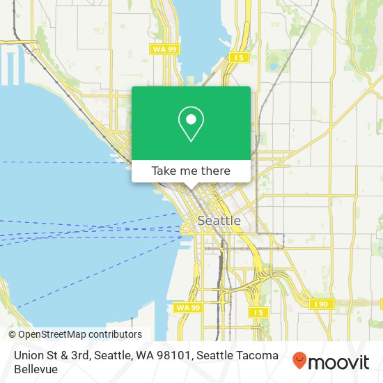Mapa de Union St & 3rd, Seattle, WA 98101