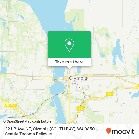 Mapa de 221 B Ave NE, Olympia (SOUTH BAY), WA 98501