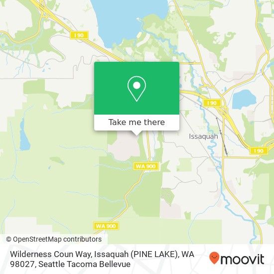 Mapa de Wilderness Coun Way, Issaquah (PINE LAKE), WA 98027