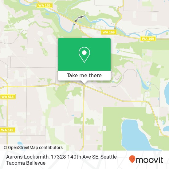 Mapa de Aarons Locksmith, 17328 140th Ave SE