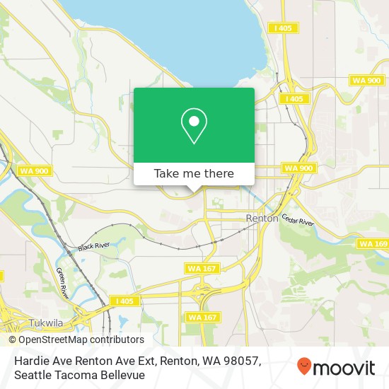 Mapa de Hardie Ave Renton Ave Ext, Renton, WA 98057