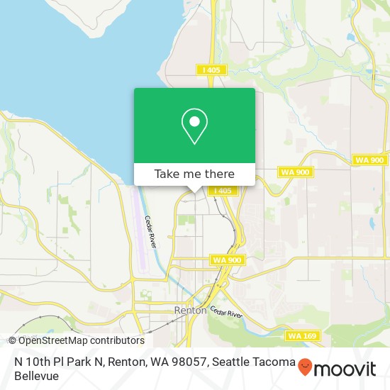 Mapa de N 10th Pl Park N, Renton, WA 98057