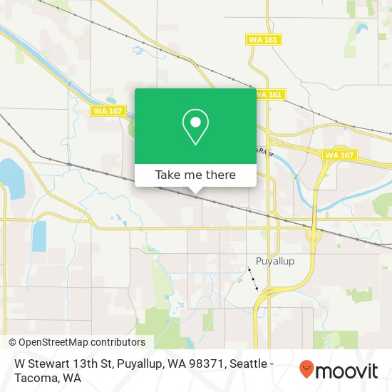 W Stewart 13th St, Puyallup, WA 98371 map