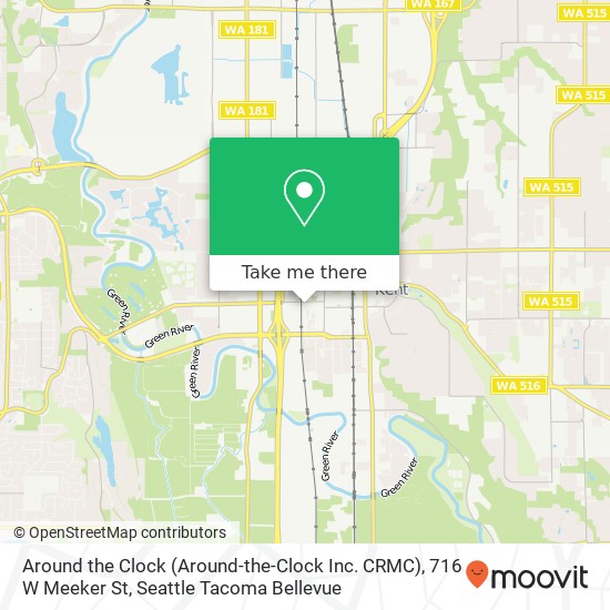 Mapa de Around the Clock (Around-the-Clock Inc. CRMC), 716 W Meeker St