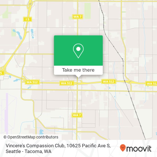 Vincere's Compassion Club, 10625 Pacific Ave S map