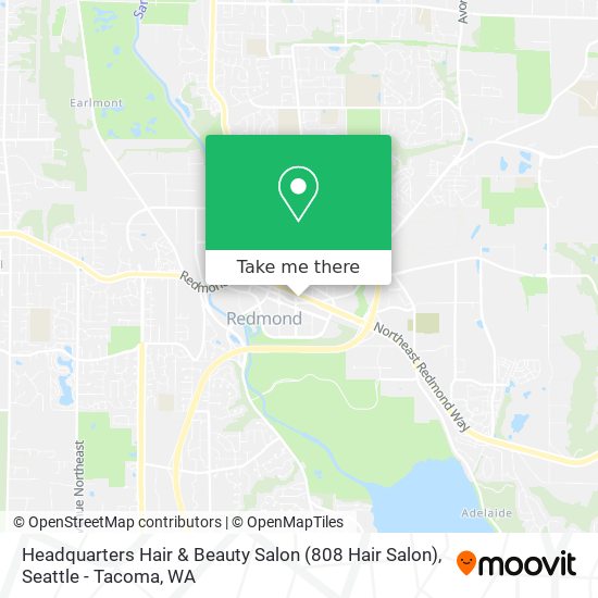 How to get to Headquarters Hair & Beauty Salon (808 Hair Salon) in Redmond  by Bus?