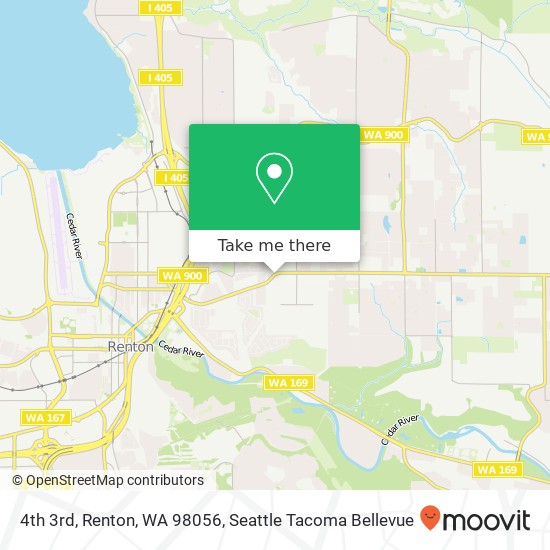 Mapa de 4th 3rd, Renton, WA 98056