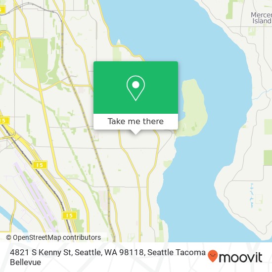 Mapa de 4821 S Kenny St, Seattle, WA 98118