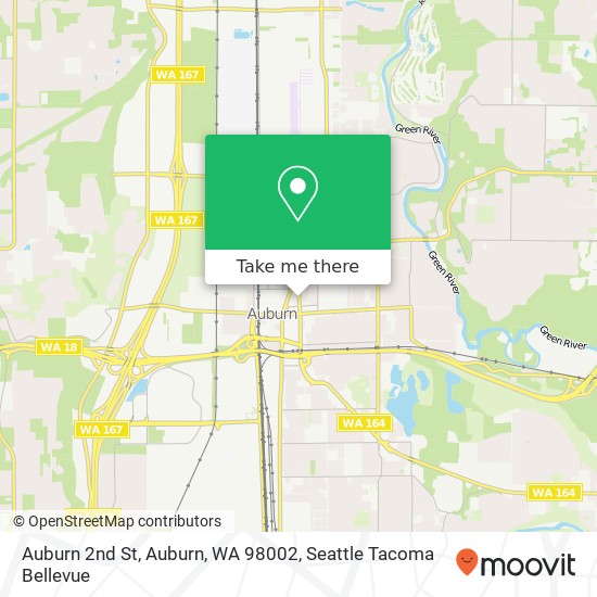Mapa de Auburn 2nd St, Auburn, WA 98002