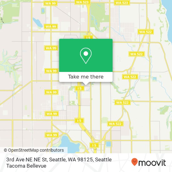 Mapa de 3rd Ave NE NE St, Seattle, WA 98125
