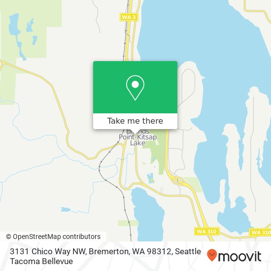 Mapa de 3131 Chico Way NW, Bremerton, WA 98312