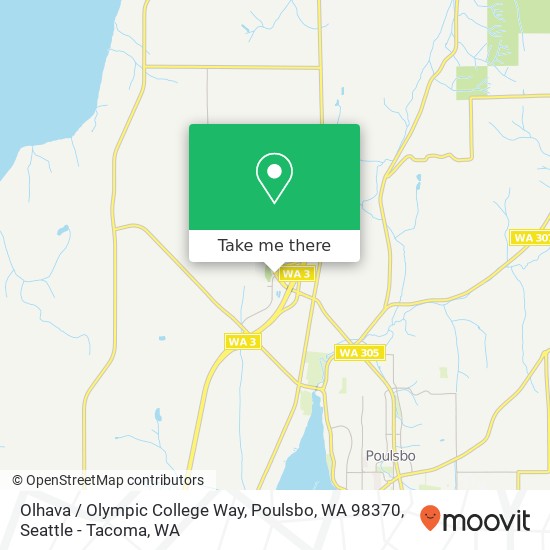 Mapa de Olhava / Olympic College Way, Poulsbo, WA 98370