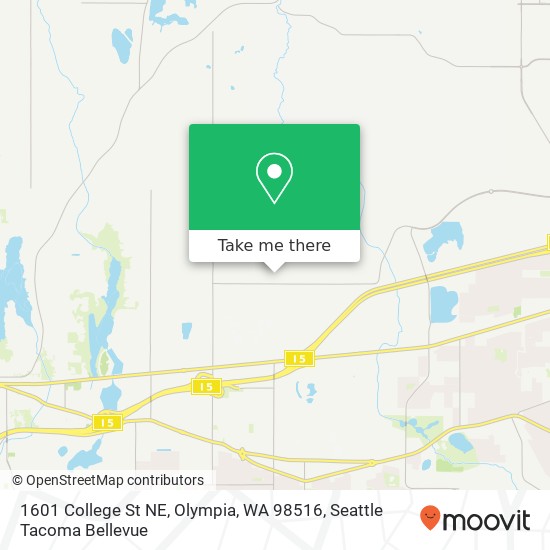 Mapa de 1601 College St NE, Olympia, WA 98516