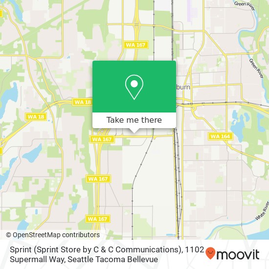 Mapa de Sprint (Sprint Store by C & C Communications), 1102 Supermall Way