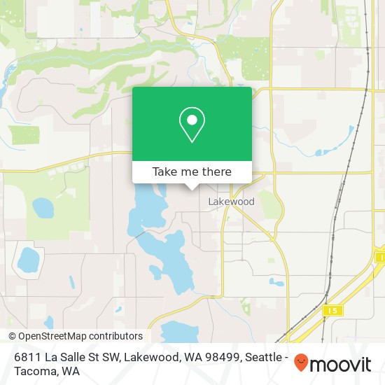 Mapa de 6811 La Salle St SW, Lakewood, WA 98499