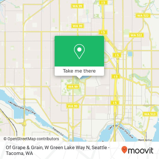 Mapa de Of Grape & Grain, W Green Lake Way N