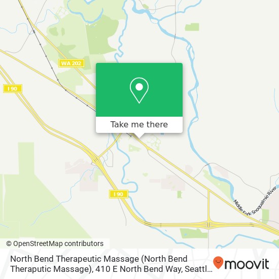 Mapa de North Bend Therapeutic Massage (North Bend Theraputic Massage), 410 E North Bend Way