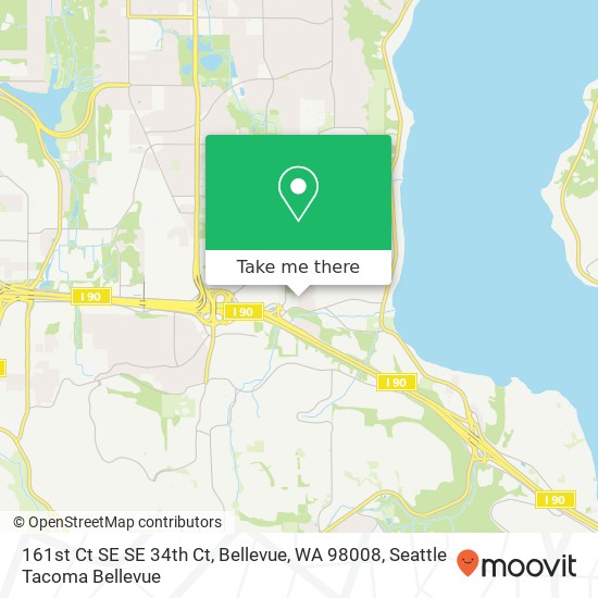 161st Ct SE SE 34th Ct, Bellevue, WA 98008 map