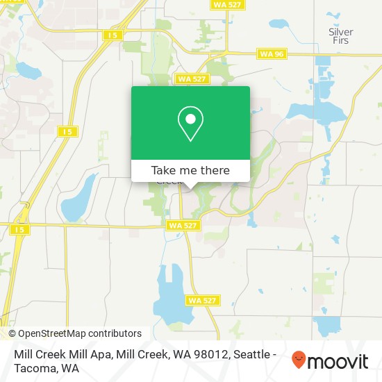 Mapa de Mill Creek Mill Apa, Mill Creek, WA 98012