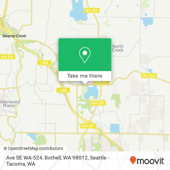 Mapa de Ave SE WA-524, Bothell, WA 98012