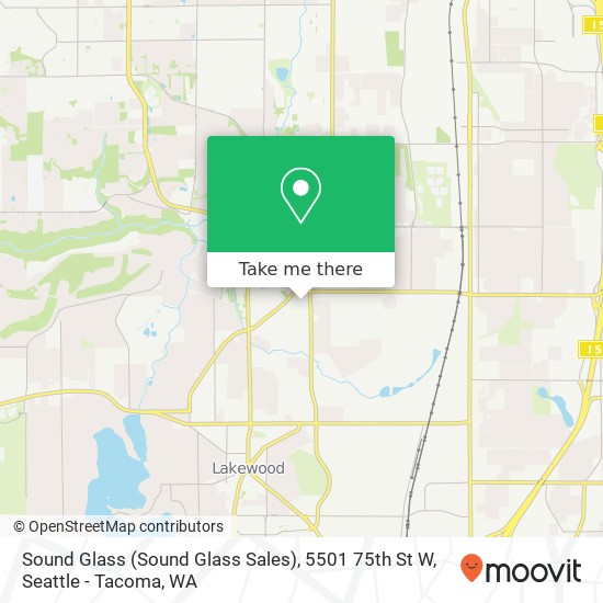 Mapa de Sound Glass (Sound Glass Sales), 5501 75th St W