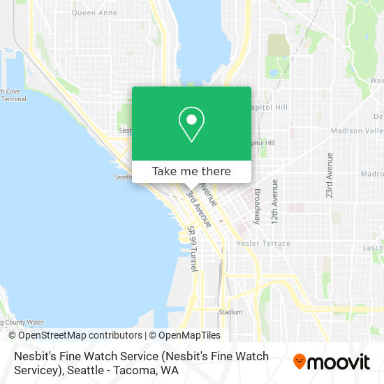 Nesbit's Fine Watch Service map