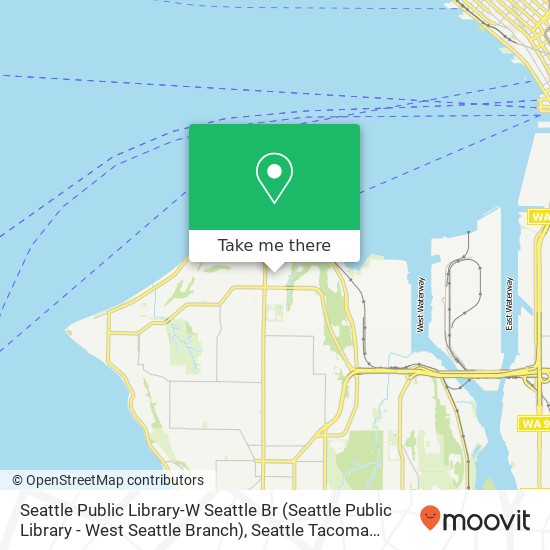 Mapa de Seattle Public Library-W Seattle Br (Seattle Public Library - West Seattle Branch)