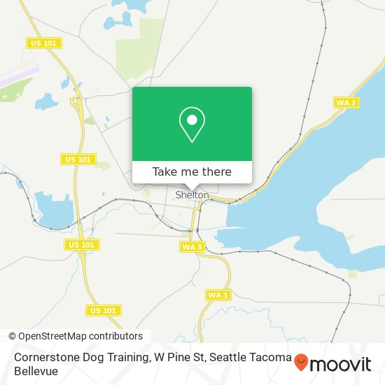 Mapa de Cornerstone Dog Training, W Pine St