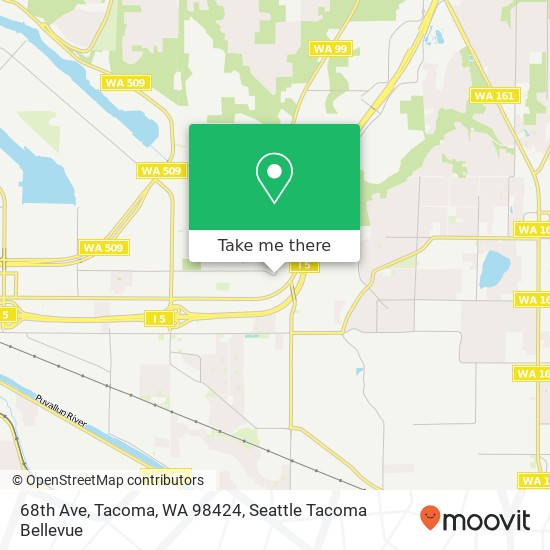 68th Ave, Tacoma, WA 98424 map