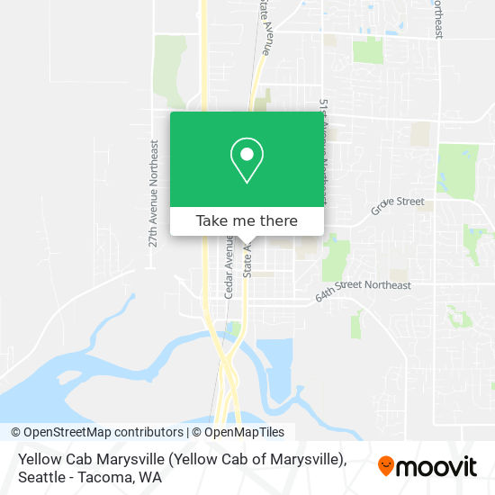 Yellow Cab Marysville map