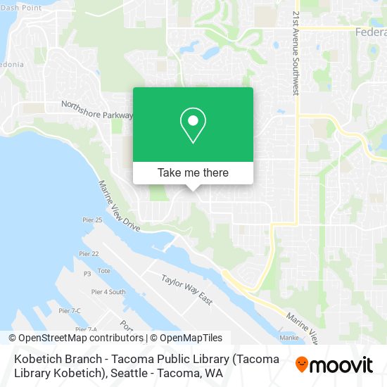 Kobetich Branch - Tacoma Public Library (Tacoma Library Kobetich) map