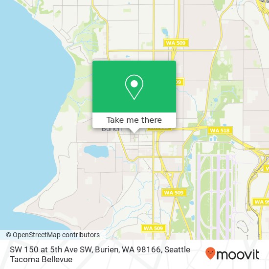 Mapa de SW 150 at 5th Ave SW, Burien, WA 98166