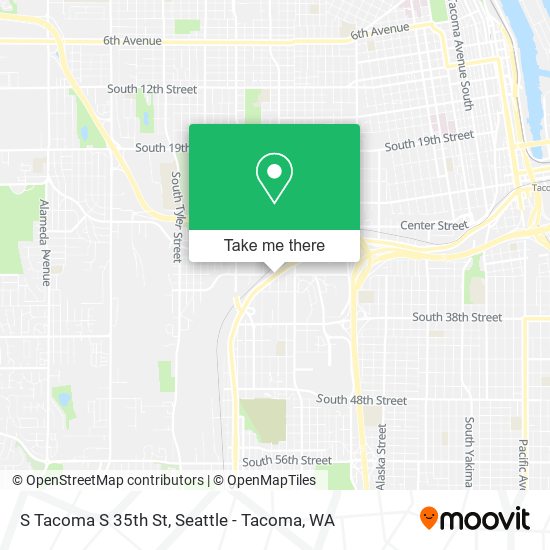 S Tacoma S 35th St map