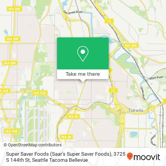 Mapa de Super Saver Foods (Saar's Super Saver Foods), 3725 S 144th St