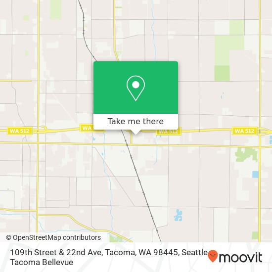 Mapa de 109th Street & 22nd Ave, Tacoma, WA 98445