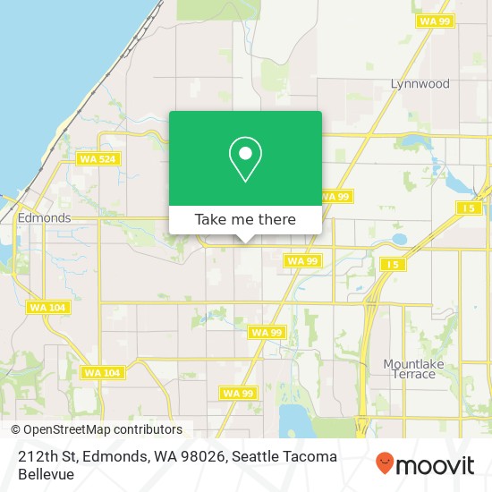 Mapa de 212th St, Edmonds, WA 98026