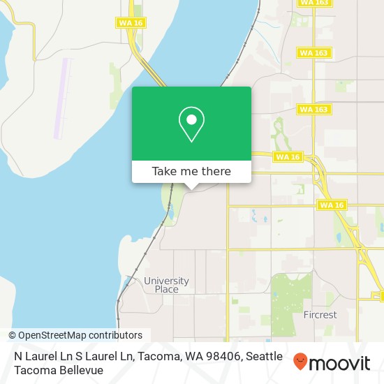 Mapa de N Laurel Ln S Laurel Ln, Tacoma, WA 98406