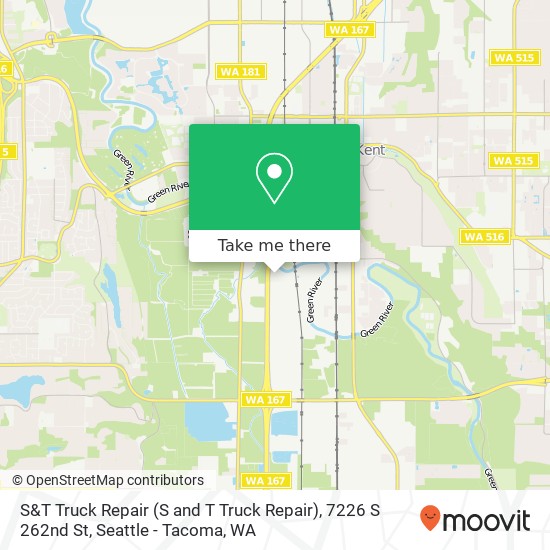 Mapa de S&T Truck Repair (S and T Truck Repair), 7226 S 262nd St