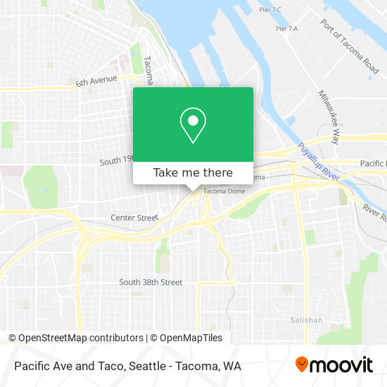 Pacific Ave and Taco map