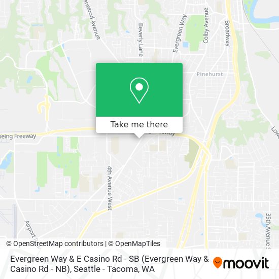 Mapa de Evergreen Way & E Casino Rd - SB (Evergreen Way & Casino Rd - NB)