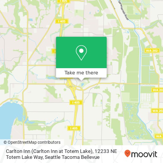 Carlton Inn (Carlton Inn at Totem Lake), 12233 NE Totem Lake Way map