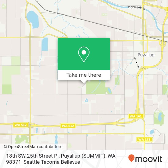 Mapa de 18th SW 25th Street Pl, Puyallup (SUMMIT), WA 98371