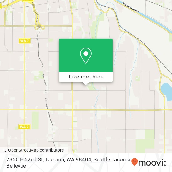 Mapa de 2360 E 62nd St, Tacoma, WA 98404