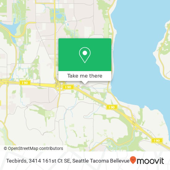 Mapa de Tecbirds, 3414 161st Ct SE